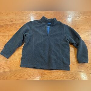 Men’s Lands’ End Quarter Zip Fleece Pullover – Navy Blue – Size XL